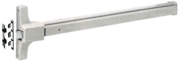 Yale - 36" Long Fire Rated, Series 2100 Flatbar - Sprayed Aluminum, Grade 1 - Exact Tool & Supply