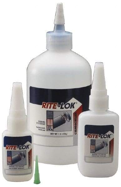 3M - 1 Lb Bottle Clear Instant Adhesive - Series PR1500, 20 to 100 sec Working Time, 24 hr Full Cure Time, Bonds to Cardboard, Ceramic, Fabric, Fiberglass, Foam, Glass, Leather, Metal, Paper, Plastic, Rubber, Vinyl & Wood - Exact Tool & Supply