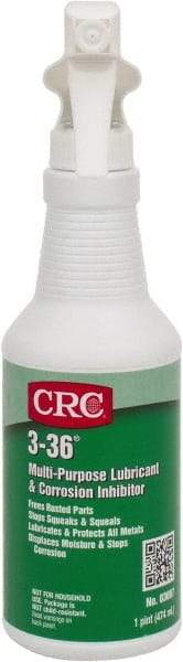 CRC - 16 oz Trigger Spray Bottle Nondrying Film Penetrant/Lubricant - Blue/Green & Clear, -50°F to 250°F, Food Grade - Exact Tool & Supply