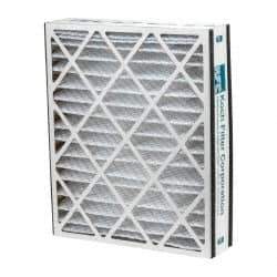 Made in USA - 20" Noml Height x 25" Noml Width x 5" Noml Depth, 35 to 45% Capture Efficiency, Wire-Backed Pleated Air Filter - MERV 8, Cotton/Polyester, Integrated Beverage Board Frame, 300 Max FPM, 1,040 CFM, For Airbear 255649-102 & 229990-102 - Exact Tool & Supply