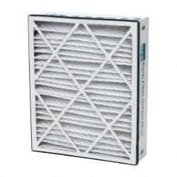 Made in USA - 20" Noml Height x 25" Noml Width x 6" Noml Depth, 35 to 45% Capture Efficiency, Wire-Backed Pleated Air Filter - MERV 8, Cotton/Polyester, Integrated Beverage Board Frame, 300 Max FPM, 1,040 CFM, For Space-Gard 2200/2250 Type 201 - Exact Tool & Supply