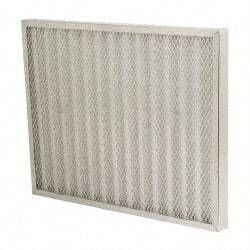 Made in USA - 20" Noml Height x 25" Noml Width x 2" Noml Depth, 76% Capture Efficiency, Permanent Air Filter - MERV 7, Aluminum Cloth & Mesh, Integrated Aluminum Frame, 300 Max FPM, 800 CFM, For Any Unit - Exact Tool & Supply