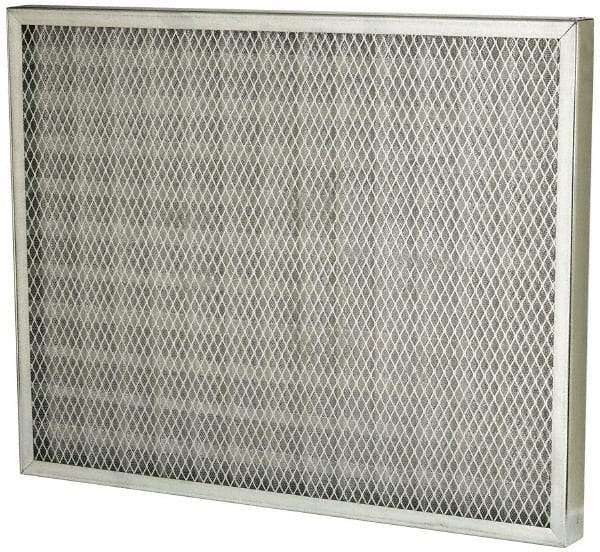 Made in USA - 20" Noml Height x 25" Noml Width x 2" Noml Depth, Permanent Air Filter - Steel, Integrated Steel Frame, 500 Max FPM, 1,750 CFM, For Large Particle Removal Applications - Exact Tool & Supply