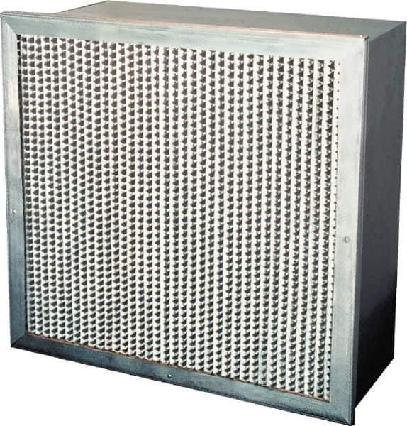 Value Collection - 12" Noml Height x 24" Noml Width x 12" Noml Depth, 65% Capture Efficiency, Rigid Box Air Filter - MERV 11, Synthetic Polypropylene, Integrated Corrosion-Resistant Steel Frame, 1,000 CFM - Exact Tool & Supply