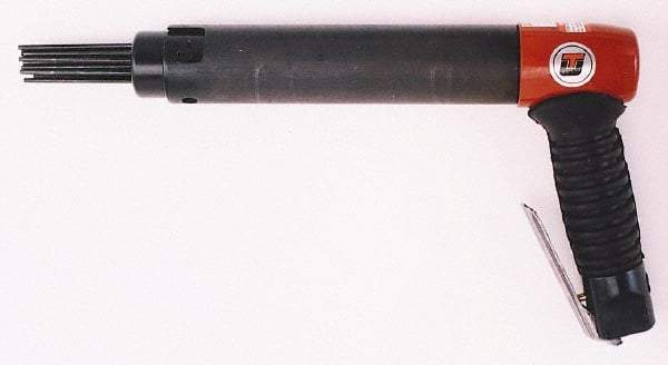 Universal Tool - 3,400 BPM, 1" Bore Diam, Pneumatic Pistol Grip Needle Scaler - 1/8" Needle Diam, 7" Needle Length, 12 CFM, 90 psi, 1/4 NPT Inlet - Exact Tool & Supply
