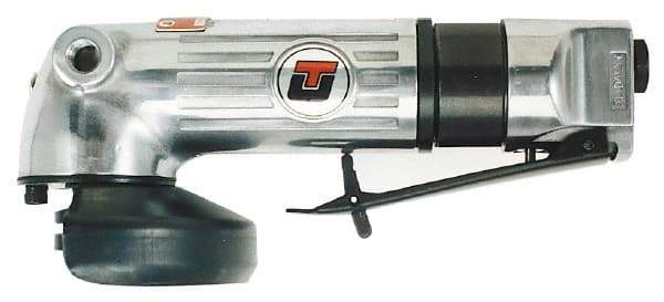 Universal Tool - 4" Wheel Diam, 12,000 RPM, Pneumatic Angle & Disc Grinder - 3/8-24 Spindle, 28 CFM - Exact Tool & Supply