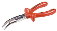Knipex - 8" Long, 2-11/16" Jaw Length, Long Reach Bent Nose Plier - Side Cutter - Exact Tool & Supply