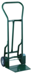 Shovel Nose Freight, Dock and Warehouse 900 lb Capacity Hand Truck - 1-1/4" Tubular steel frame robotically welded - 1/4" High strength tapered steel base plate -- 8" Solid Rubber wheels - Exact Tool & Supply