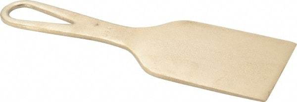 Ampco - Stiff Bronze 1-Edge Scraper - 3" Blade Width x 3" Blade Length, 9-1/4" Long Aluminum Handle - Exact Tool & Supply