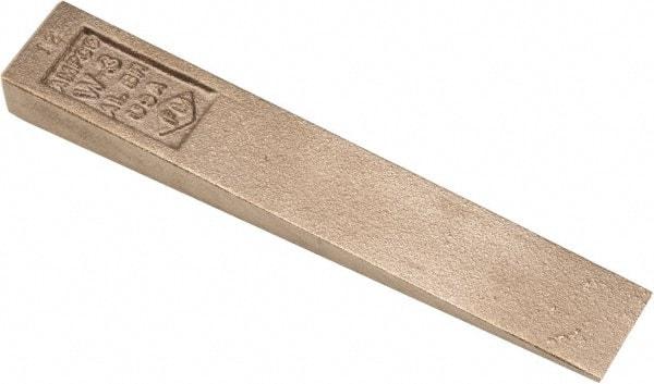 Ampco - 6" OAL Nonsparking Flange Wedge - 1" Wide x 1/2" High - Exact Tool & Supply