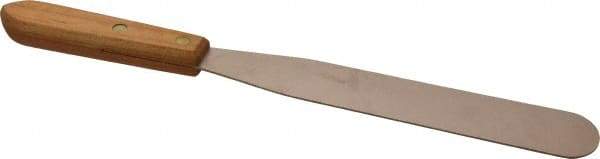 Ampco - 1-1/2" Wide Nickel Copper Spatula - Stiff, Wood Handle, 14" OAL - Exact Tool & Supply