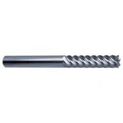 8mm Dia. - 100mm OAL - 45° Helix Bright Carbide End Mill - 6 FL - Exact Tool & Supply