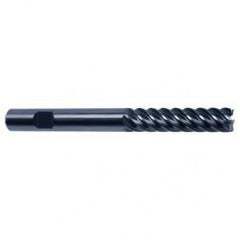 8mm Dia. - 100mm OAL - 45° Helix Bright Carbide End Mill - 6 FL - Exact Tool & Supply