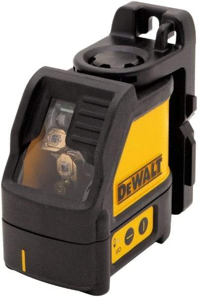 DeWALT - 2 Beam 165' Max Range Cross Line Level - Red Beam, 1/8\x94 Accuracy, Battery Included - Exact Tool & Supply