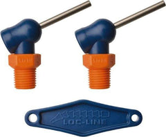 Loc-Line - 1/4" Hose Inside Diam, High-Pressure Coolant Hose Nozzle - NPT, for Use with Loc-Line Modular Hose System, 2 Pieces - Exact Tool & Supply