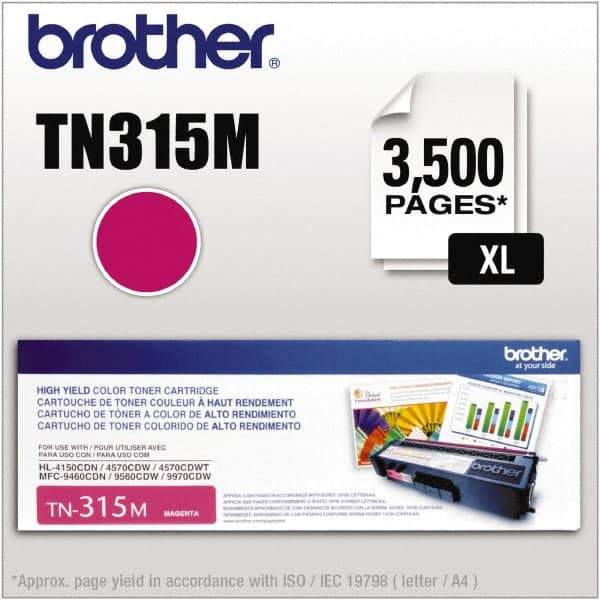 Brother - Magenta Toner Cartridge - Use with Brother HL-4150CDN, 4570CDW, 4570CDWT, MFC-9460CDN, 9560CDW, 9970CDW - Exact Tool & Supply