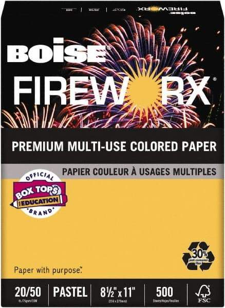 Boise - Golden Glimmer Colored Copy Paper - Use with Laser Printers, Copiers, Plain Paper Fax Machines, Multifunction Machines - Exact Tool & Supply