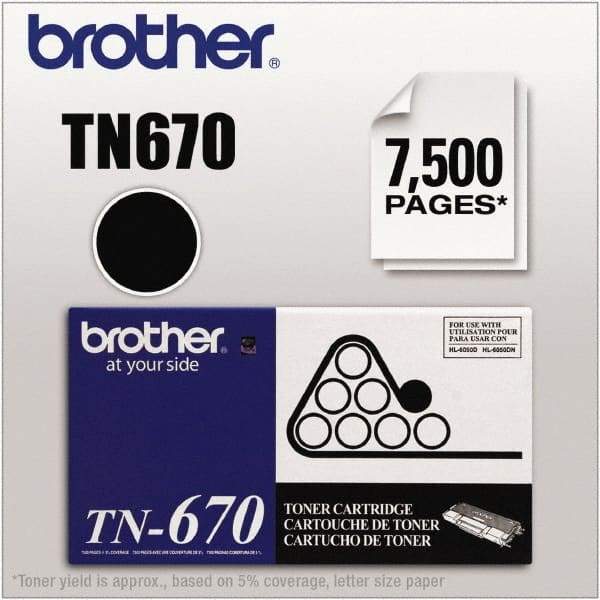Brother - Black Toner Cartridge - Use with Brother HL-6050D, 6050DN, 6050DW - Exact Tool & Supply