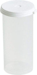 Caplugs - Beakers & Pipettes - 3.5DRAM WHITE 1500/PK POLYP STERILIZATION VIAL - Exact Tool & Supply