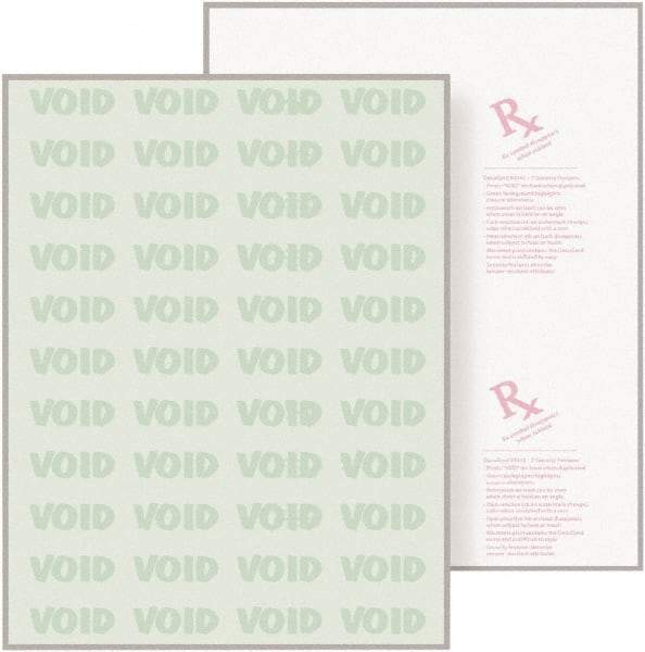 DocuGard - 8-1/2" x 11" Green Medical Security Paper - Use with Laser Printers, Inkjet Printers - Exact Tool & Supply