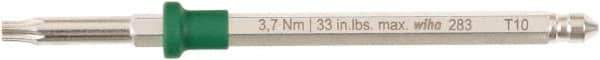Wiha - 4mm Drive T7 Torx Screwdriver Bit - 75mm OAL - Exact Tool & Supply