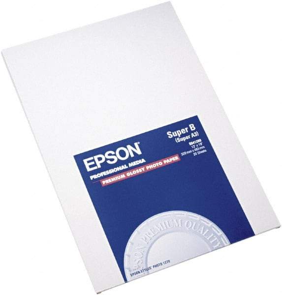 Epson - 13" x 19" White Photo Paper - Use with Inkjet Printers - Exact Tool & Supply
