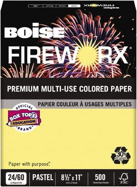 Boise - 8-1/2" x 11" Crackling Canary Colored Copy Paper - Use with Laser Printers, Copiers, Plain Paper Fax Machines, Multifunction Machines - Exact Tool & Supply