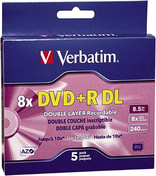 Verbatim - Silver DVD+R Disc - Use with CD, DVD Drives - Exact Tool & Supply
