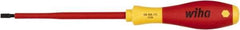 Wiha - 5.5mm Blade Width, Standard Slotted Screwdriver - 125mm Blade Length, Solid/Hex Shank - Exact Tool & Supply