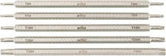 Wiha - 5 Piece, 1/4" Drive Screwdriver Tamperproof Bit Set - T6 to T40 Torx - Exact Tool & Supply