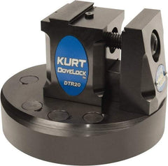 Kurt - 2" Jaw Width, 3-7/8" High x 5.38" Long x 5-3/8" Wide Dovetail Reversible Vise - For Use with 4 & 5 Axis Workholding Systems - Exact Tool & Supply