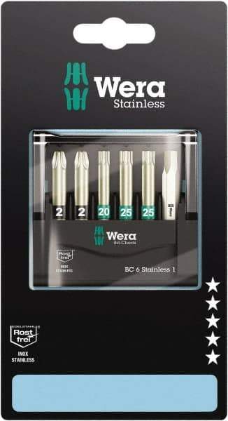Wera - Posidriv Bit Set - 1/4" Drive - Exact Tool & Supply