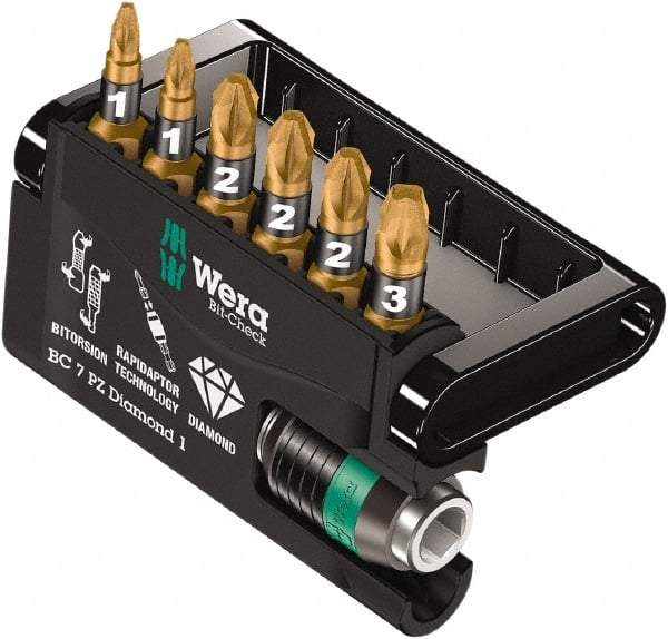 Wera - Posidriv Bit Set - 1/4" Drive - Exact Tool & Supply