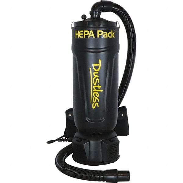Dustless Technologies - 2.5 Gal, Polyethylene Tank, Dry, HEPA Backpack Vacuum - 11.6 Amps - Exact Tool & Supply