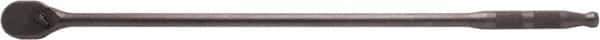 Proto - 1/2" Drive Pear Head Ratchet - Black Oxide Finish, 26" OAL, 90 Gear Teeth, Extended Handle, Reversible Head - Exact Tool & Supply