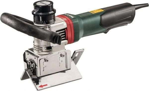 Metabo - 0 to 90° Bevel Angle, 3/8" Bevel Capacity, 12,500 RPM, 840 Power Rating, Electric Beveler - 13 Amps, 1/4" Min Workpiece Thickness - Exact Tool & Supply