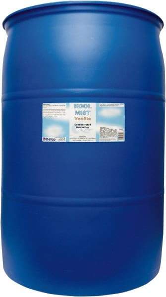 Detco - 55 Gal Drum Deodorizer - Liquid, Vanilla Scent, Concentrated, Environmentally Safe - Exact Tool & Supply