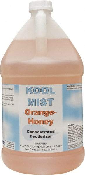 Detco - 1 Gal Bottle Deodorizer - Liquid, Orange-Honey Scent, Concentrated, Environmentally Safe - Exact Tool & Supply