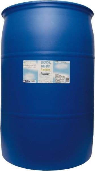 Detco - 55 Gal Drum Deodorizer - Liquid, Lemon Scent, Concentrated, Environmentally Safe - Exact Tool & Supply