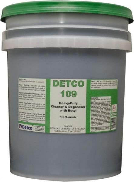 Detco - 5 Gal Bucket Cleaner/Degreaser - Liquid, Butyl-Based, Unscented - Exact Tool & Supply