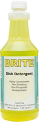 Detco - 32 oz Bottle Manual Dishwashing Liquid - Lemon Scented - Exact Tool & Supply