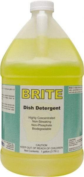 Detco - 1 Gal Bottle Manual Dishwashing Liquid - Lemon Scented - Exact Tool & Supply