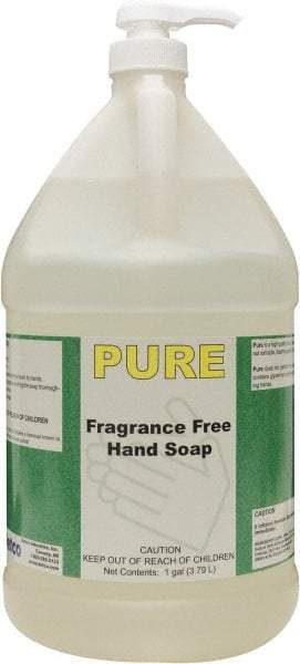 Detco - 1 Gal Bottle Liquid Hand Cleaner - Pale Yellow, Fragrance Free Scent - Exact Tool & Supply
