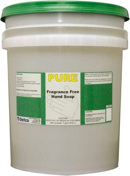 Detco - 5 Gal Pail Liquid Hand Cleaner - Pale Yellow, Fragrance Free Scent - Exact Tool & Supply