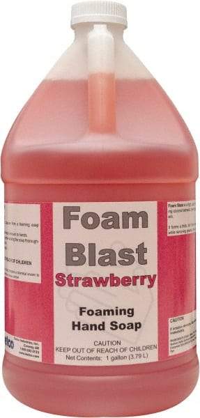 Detco - 1 Gal Pump Bottle Liquid Hand Cleaner - Red, Strawberry Scent - Exact Tool & Supply