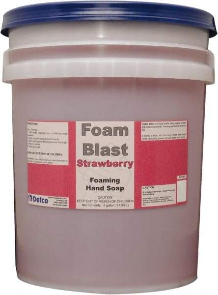 Detco - 5 Gal Pail Liquid Hand Cleaner - Red, Strawberry Scent - Exact Tool & Supply