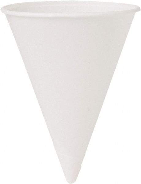 Solo - Cone Water Cups, Cold, Paper, 4 oz, 200/Bag, 25 Bags/Carton - White - Exact Tool & Supply