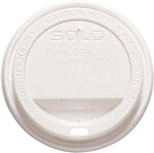 Solo - Traveler Drink-Thru Lid, 1000/Carton - White - Exact Tool & Supply