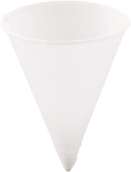 Solo - Cone Water Cups, Paper, 4 oz, Rolled Rim, 200/Bag, 25 Bags/Carton - White - Exact Tool & Supply