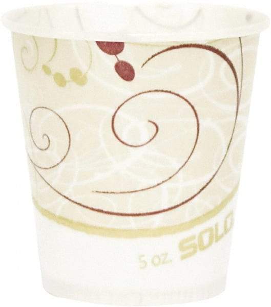Solo - Paper Water Cups, Waxed, 5 oz, 100/Pack - Multicolor - Exact Tool & Supply